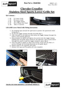 Chrysler Crossfire - Lower Grille Set - Silver finish (2004 to 2008) Omi Grille