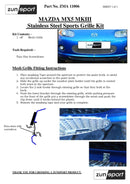 Mazda MX-5 Mark 3 - Upper Grille - Black finish (2006 - 2008)