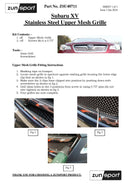 Subaru XV - Upper Grille - Black finish (2011 to 2016)