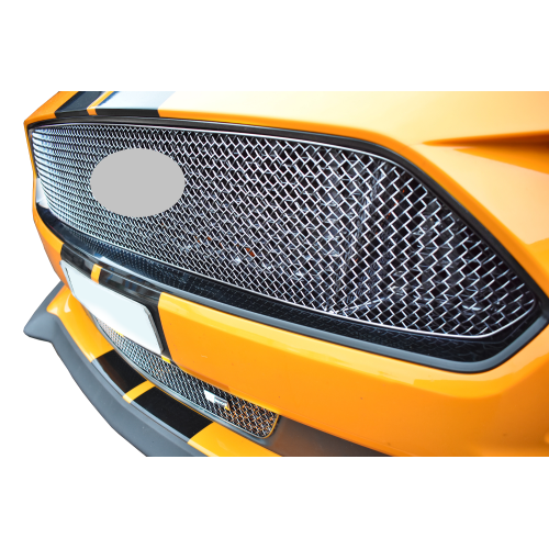 Ford Mustang GT Facelift - Front Grille Set - Silver finish (2018 -)