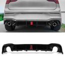 Rear Diffuser Gloss Black with LED Rain Light - VW Golf MK8 GTI GTD GTE R Line 2020+