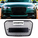 RS6 Style Front Honeycomb Grille Gloss Black - Audi A6 C7 11-15
