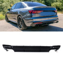 S4 Style Rear Diffuser Gloss Black - Audi A4 B9.5 2021+