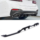 Rear Bumper Diffuser Gloss Black – BMW 5 Series LCI Sedan G30 20-23 OMI ALLOY WHEELS