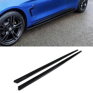 M Sport Style Side Skirts Gloss Black - BMW 3 Series F30 F31 2012-2018