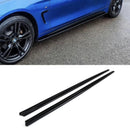 M Sport Style Side Skirts Gloss Black - BMW 3 Series F30 F31 2012-2018 OMI ALLOY WHEELS