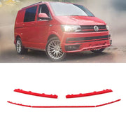 Red 5 Piece Upper & Lower Grille Trims - VW Transporter T6 16-19