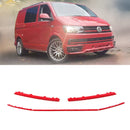 Red 5 Piece Upper & Lower Grille Trims - VW Transporter T6 16-19