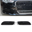 RS6 Style Fog Lamp Covers Grille Gloss Black - Audi A6 C7 4G 2011-2018