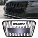Front RS7 Style Grille Gloss Black – Audi A7 S7 4G8 10-15 OMI ALLOY WHEELS