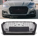 Front RS5 Quattro Style Badgeless Grille Gloss Black – Audi A5 B9 F5 17-20 OMI ALLOY WHEELS
