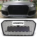 RS7 Style Grille With Logo Grille All Black - Audi A7 / S7 Hatchback 4G8 Facelift 2015-2018
