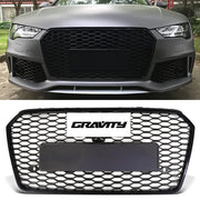 RS7 Style Grille With Logo Grille All Black - Audi A7 / S7 Hatchback 4G8 Facelift 2015-2018