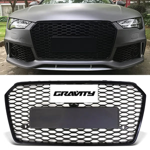 Front RS7 Style Grille Gloss Black – Audi A7 S7 4G8 15-18