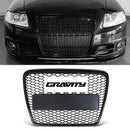 Front RS6 Style Grille Gloss Black – Audi A6 C6 4F 05-12 OMI ALLOY WHEELS