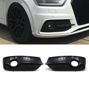 RSQ3 Style Fog Lamp Covers Grille Gloss Black - Audi Q3 SUV 8U Pre-Facelift 2011-2015