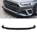 Front Bumper Splitter Gloss Black - Audi A4 S4 B9.5 S-Line 20-24