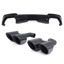 X3M Style Rear Diffuser Gloss Black & Tail Pipes – BMW X3 25i G01 Pre-LCI 17-21