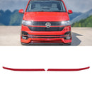 Red Long Upper Grille Trims Pair - VW Transporter T6.1 19-24