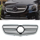 Gloss Black Diamond Style Front Grille - Mercedes Benz V-Class Vito W447 14-20