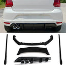 Aero Body Kit With Batman Wing & Twin Exit Diffuser Gloss Black - VW Polo MK5 6C 14-18 OMI ALLOY WHEELS