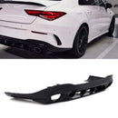 Gloss Black Rear Diffuser CLA35 Style For Mercedes CLA C118 19+