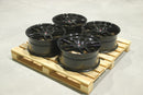 19x8.5 inch JR Wheels Complete Sets alloy wheels 5x114.3 Black cast — OMI Wheels