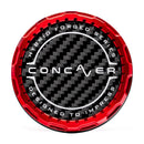 Concaver Premium Center Cap - Classic Carbon - Red Anodized — Concaver genuine accessory | OMI Wheels