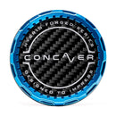 Concaver Premium Center Cap - Classic Carbon - Blue Anodized — Concaver genuine accessory | OMI Wheels