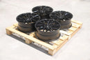 18x75" JR Wheels Complete Sets Alloy Wheels 4x108 ET25 Black — Per Wheel