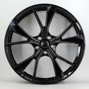 20x8" Volkswagen design 535 Style alloy wheel in gloss black, 5x112 - front face