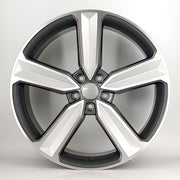 20x9" RS4 Style Single Replacement Alloy Wheel — Silver Gunmetal Machined Face — OEM Style for Multiple | OMI Wheels UK Ireland