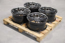 19x85" JR Wheels Complete Sets Alloy Wheels 5x120 ET43 Hyper Black — Per Wheel