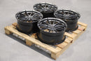 19x8.5 inch JR Wheels Complete Sets alloy wheels 5x120 Hyper Black cast — OMI Wheels