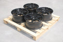 18x8" JR Wheels Complete Sets Alloy Wheels 5x114.3 ET40 Black — Per Wheel