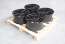19x9 inch JR Wheels Complete Sets alloy wheels 5x114.3 Matt Black flow formed — OMI Wheels