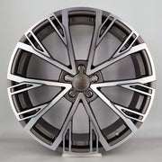 19x8.5" Audi 2021 Audi RS5 Style alloy wheel in satin graphite machined, 5x112 - front face