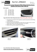 Porsche Cayman 981 (Manual/PDK without Sensors) - Outer Grille Set - Silver finish (2012 to 2016)