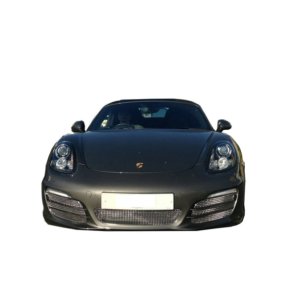 Porsche Boxster 981 - Complete Grille Set (With Parking Sensors) - Silver finish (2012 to 2016)