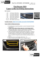 Zunsport Compatible with Fiat Ducato 2023 (FIAT badge only) Front Grille Set (2023 - )