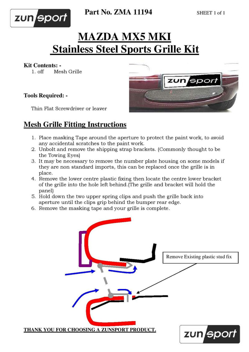 Mazda MX-5 Mark 1 - Black finish (1989 to 1997)