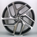 22x9.5" Audi SQ8 Style Alloy Wheels — Silver Gunmetal Machined Face — OEM Style for Audi | OMI Wheels UK Ireland