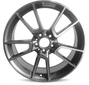 19x9.5" Mercedes C43 AMG Style alloy wheel in gunmetal, 5x112 - front face