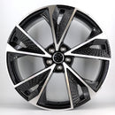 19x8.5" RS7 Style Single Replacement Alloy Wheel — Black Machined Face — OEM Style for Multiple | OMI Wheels UK Ireland