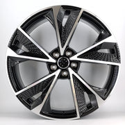 18x8" Audi RS7 Style alloy wheel in black machined, 5x112 - front face (OMI-00342-2)