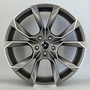 18x8" Volkswagen design 815 Style alloy wheel in gunmetal machined, 5x112 - front face