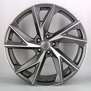 20x9" Audi 2021 Audi R8 V10 Style alloy wheel in gunmetal machined, 5x112 - front face