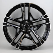 20x9" Audi 2021 R8 V10 Style alloy wheel in black machined, 5x112 - front face