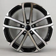 18x7.5" Volkswagen design 870 Style alloy wheel in black machined, 5x112 - front face