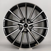 19x8" Volkswagen design 891 Style alloy wheel in black machined, 5x112 - front face